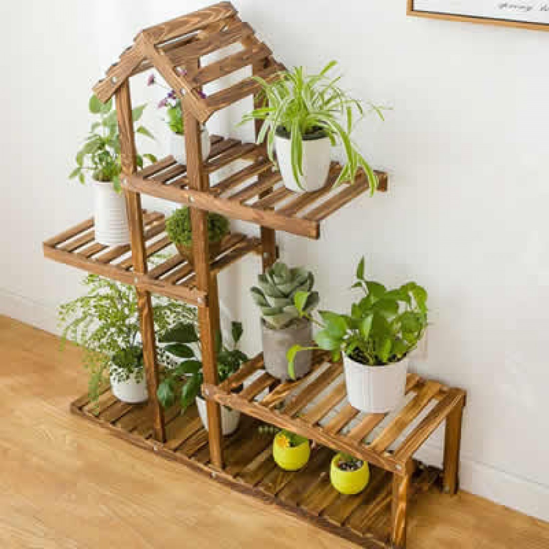 Suporte Para Plantas De Chão Madeira